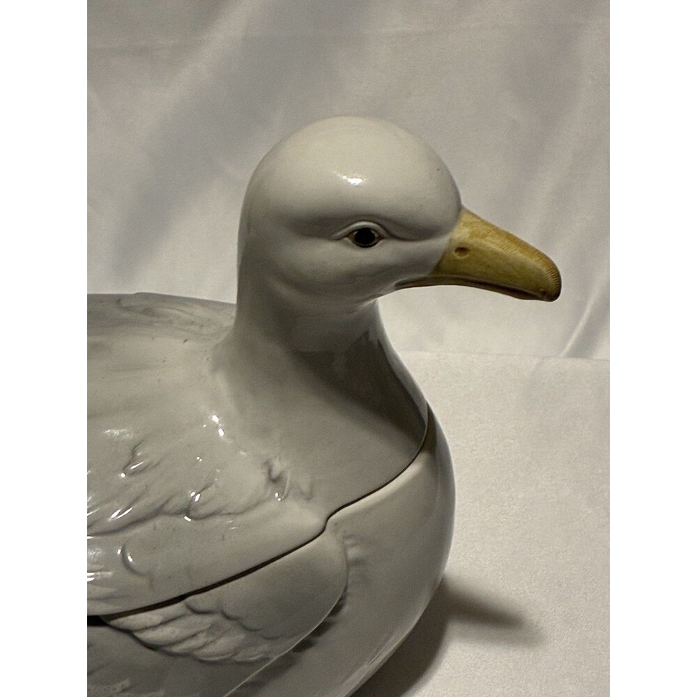 Vintage Otagiri Seagull Bird Lidded Soup Tureen 1983 Coastal Nautical Decor